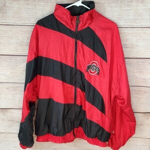 Vintage Pro Player Ohio State Buckeyes Jacket Men’s Large OSU Nylon Zip